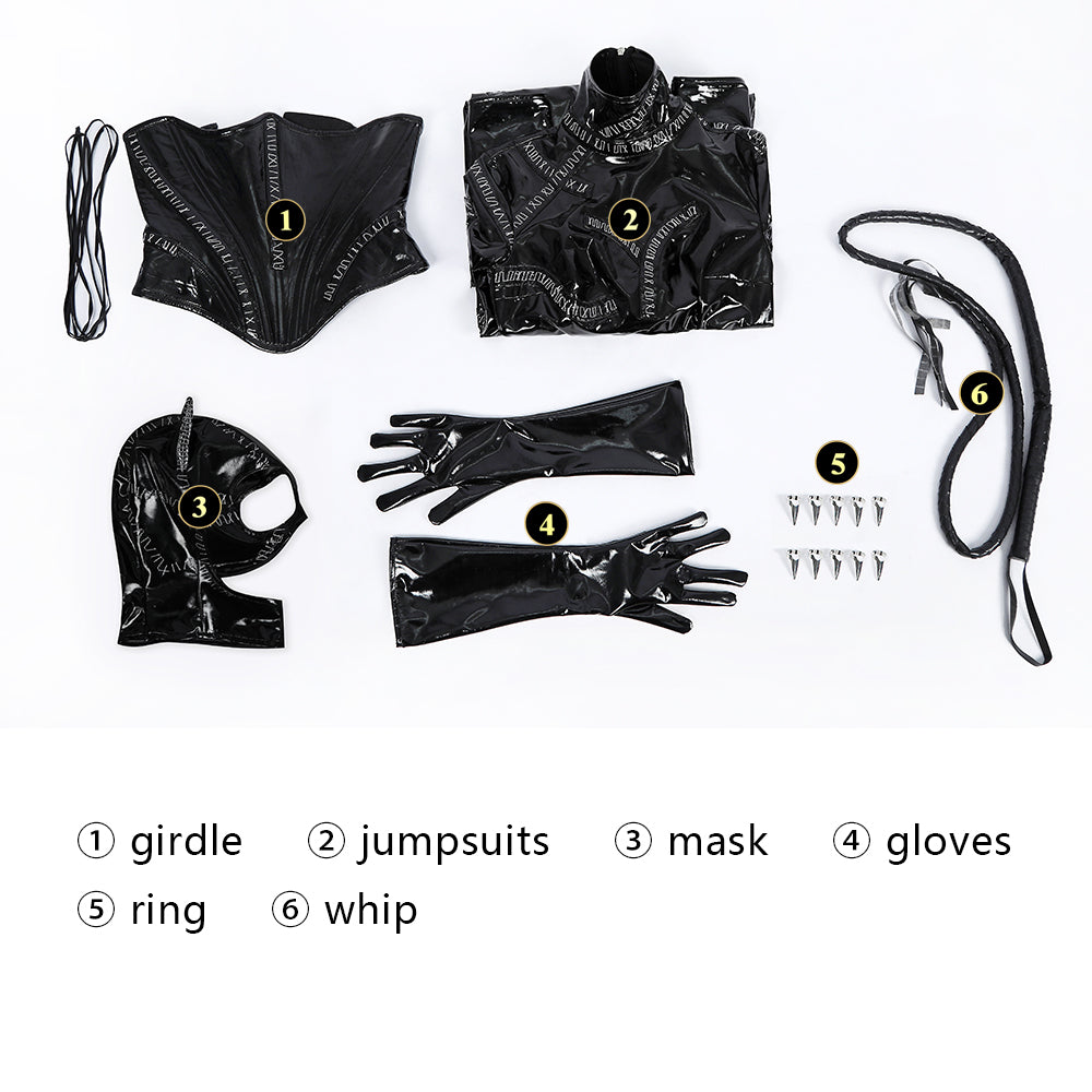 Batman Returns Cat Women Selina Kyle Jumpsuit Cosplay Costumes