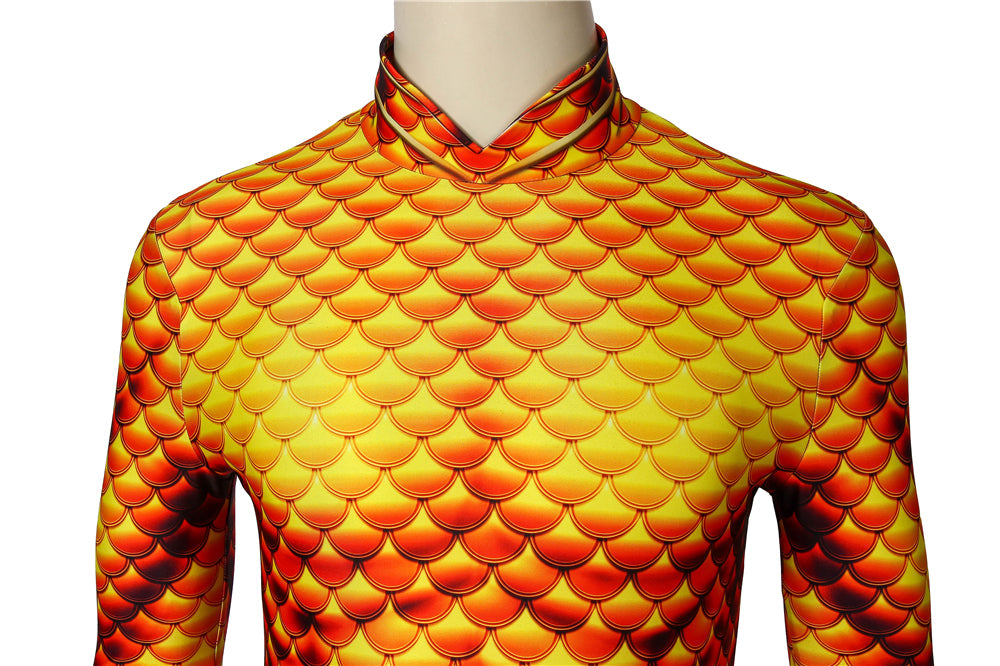 Aquaman Classic Version Arthur Curry Male Jumpsuit Cosplay Costumes