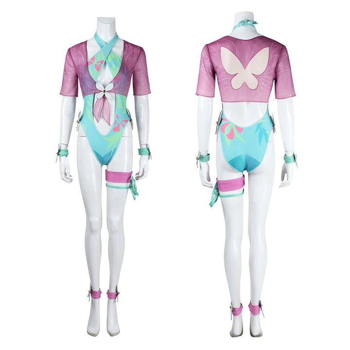 Marvel Rivals Psylocke Swimsuit Top Full Cosplay Costumes