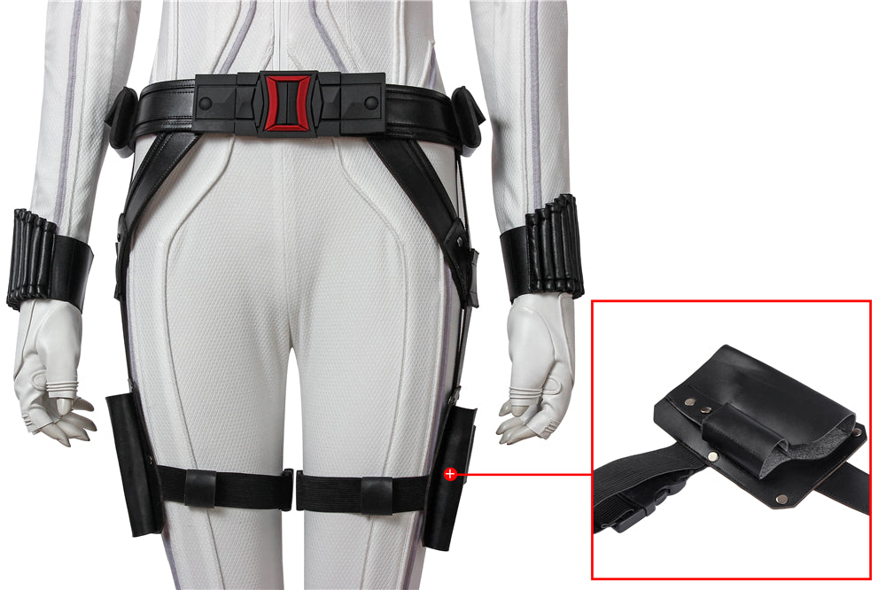 Black Widow Natasha Romanoff White Suit Female Cosplay Costumes