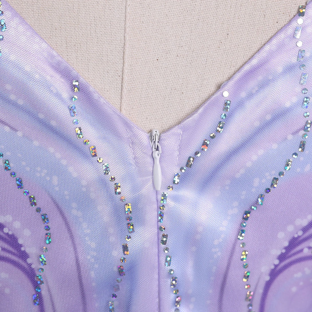 Wicked: For Good Glinda Purple Iridescent Dress Cosplay Costumes