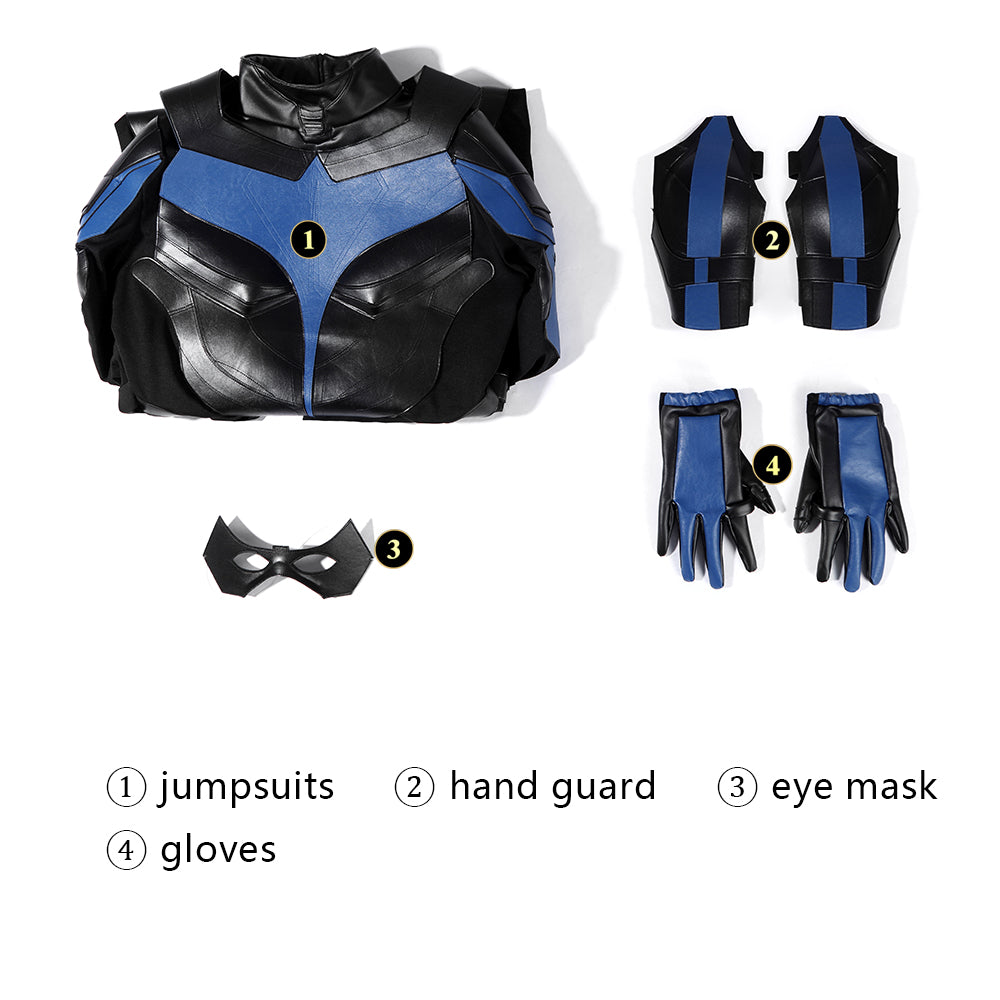 Titans Season 1 Nightwing Dick Grayson Battle Suit Male Cosplay Costumes
