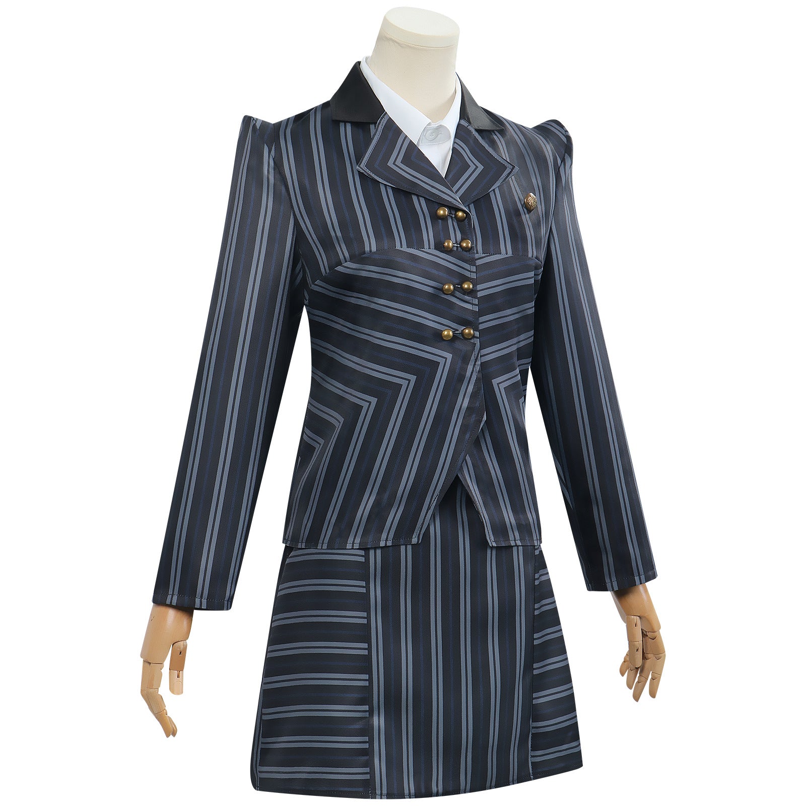 Wicked: For Good Witch Elphaba Black Stripe Suit Cosplay Costumes