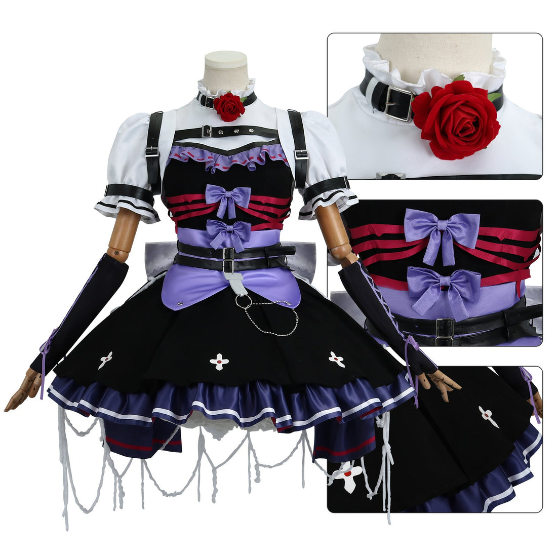 Identity V Gardener Emma Woods Halloween Purple Cosplay Costumes