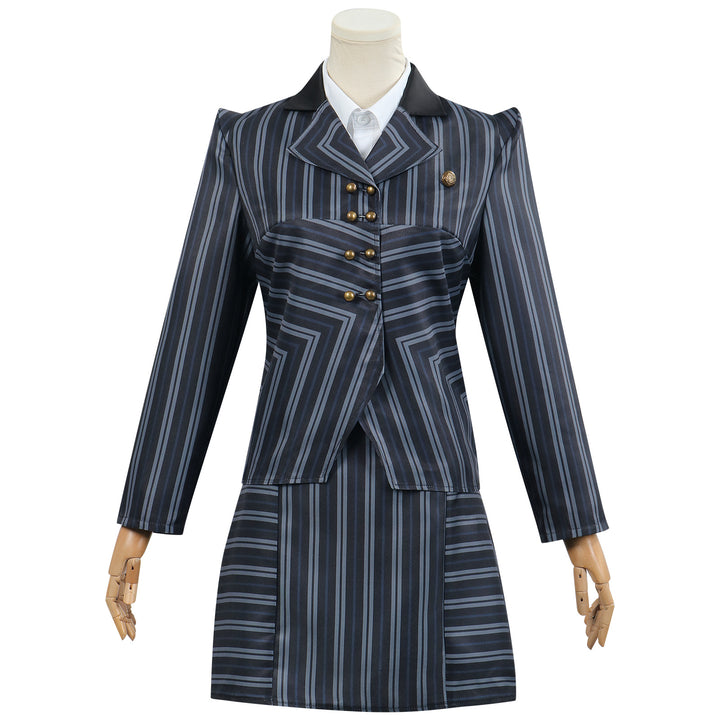 Wicked: For Good Witch Elphaba Black Stripe Suit Cosplay Costumes