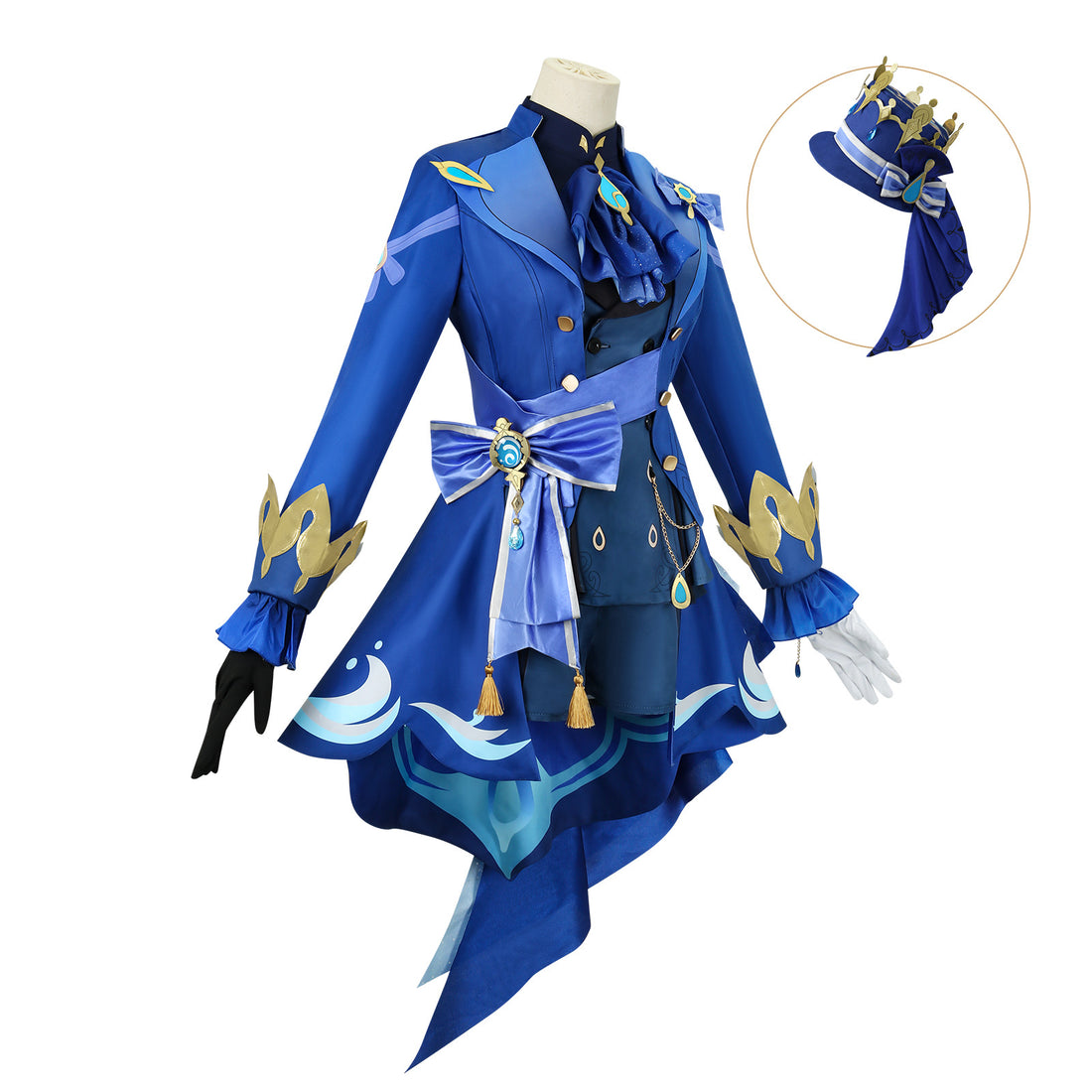 Genshin Impact Focalors Furina de Fontaine Black Cosplay Costumes