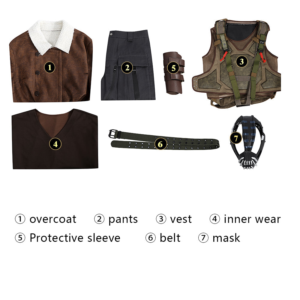 Batman The Dark Knight Rises Bane Full Set Top Level Cosplay Costumes