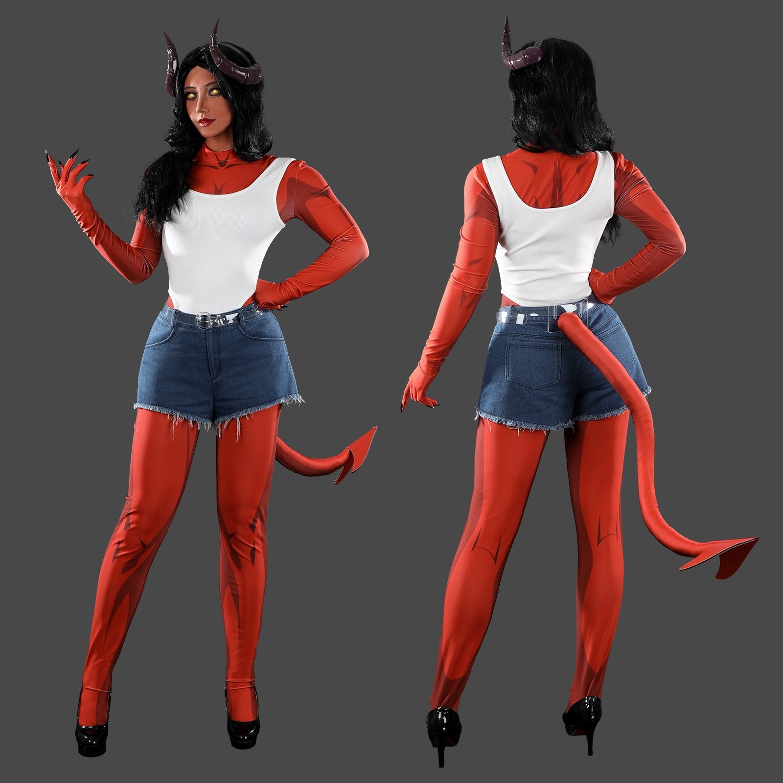 Dispatch Malevola Jumpsuit and Jeans Outfit Cosplay Costumes