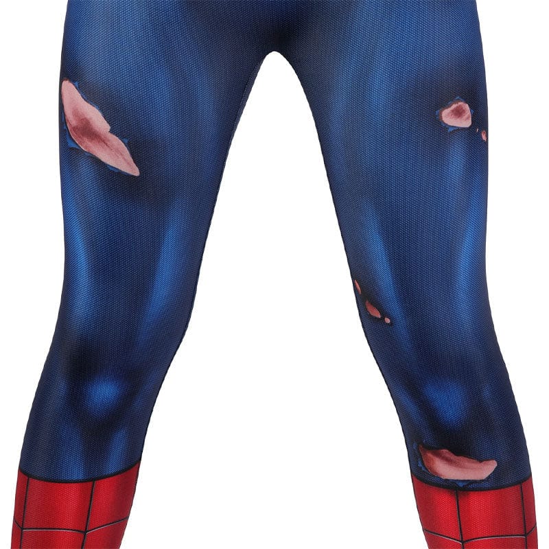 spider man ps5 classic suit damaged children jumpsuit cosplay costumes